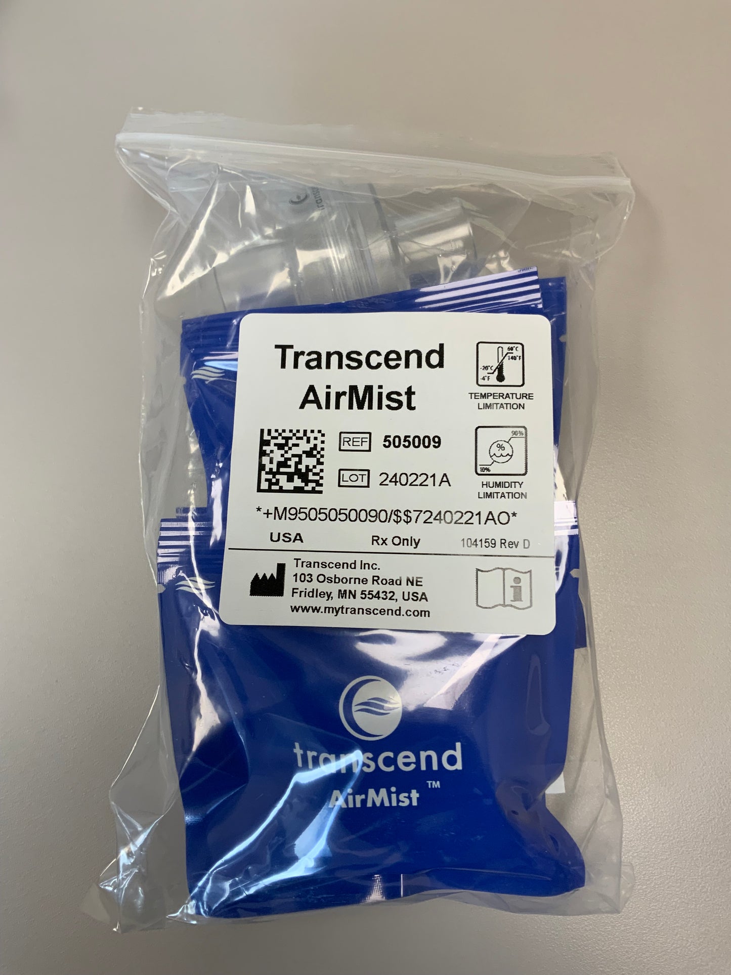 Transcend AirMist Universal Inline HME (Heat Moisture Exchange) Starter Kit for CPAP Machines