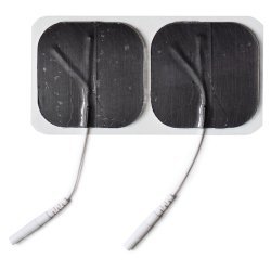 Square adhesive electrode pads compatible with TENS and EMS machines
