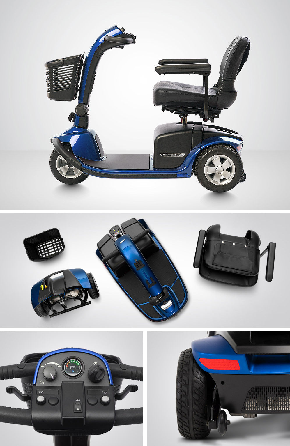 Pride Mobility Victory® 10 3-Wheel U-1 Mobility Scooter