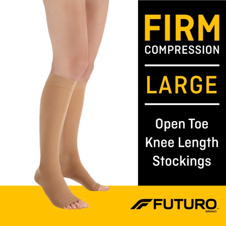 Compression Stocking 3M™ Futuro™ Knee High Large Beige Open Toe