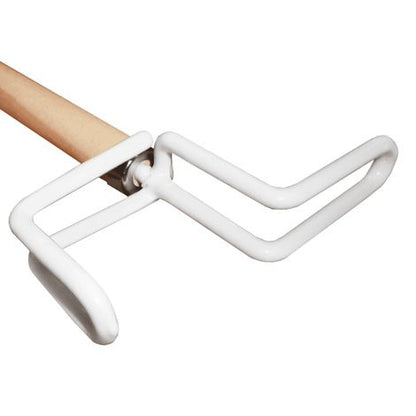 Dressing assistance stick with hook for shirts socks and zippers