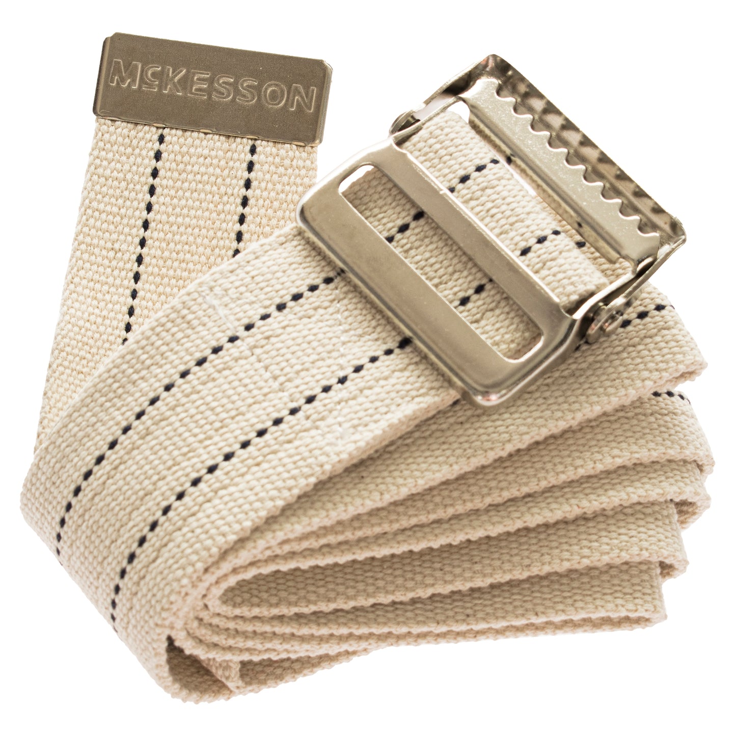 McKesson 60-inch gait belt with metal buckle for patient transfer and walking assistance