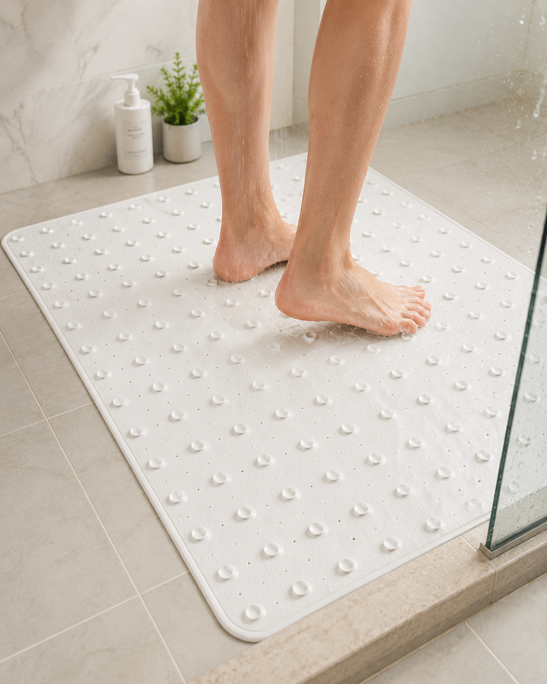 Bathroom Safety Bundle | Grab Bar, Non-Slip Bath Mat & Bath Bench