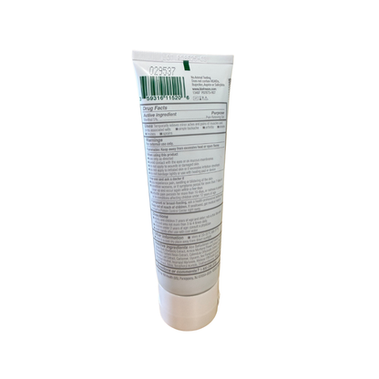 Back view of Biofreeze Professional pain relief gel tube with product information and directions.