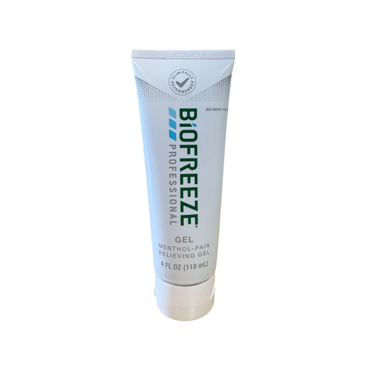 Biofreeze Professional pain relief gel tube for temporary relief of sore muscles, joint pain, and aches.