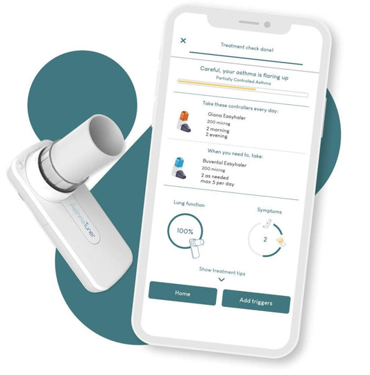AsthmaTuner Home Spirometer Includes the 1st Year Treatment Plan on Mobile App