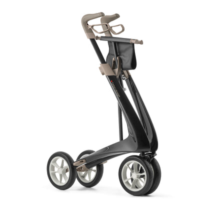 Black rollator with white background