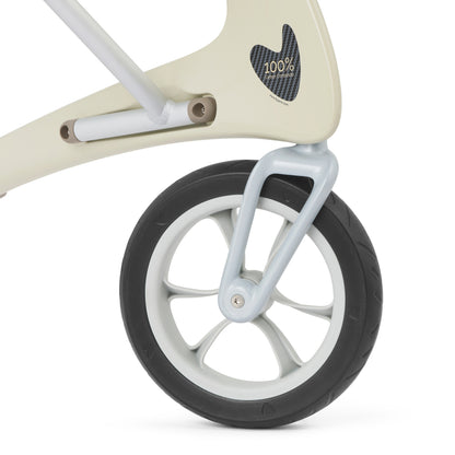 Wheels of white rollator