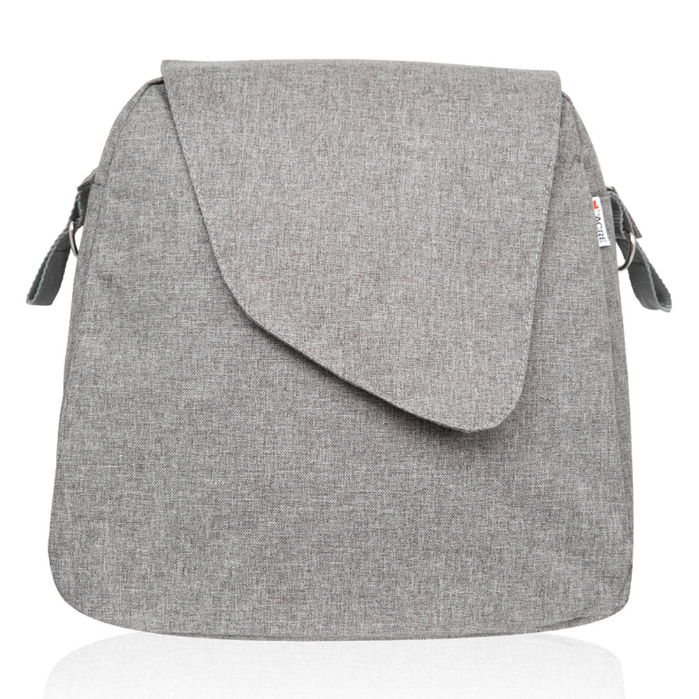 Gray shoulder bag on a white background