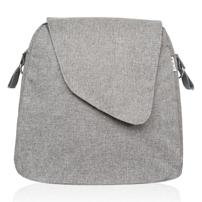 Gray shoulder bag on a white background