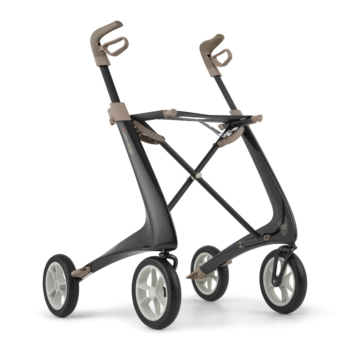 Black rollator with white background