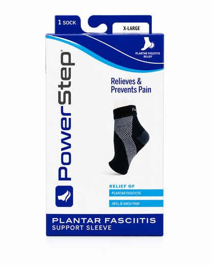 Powerstep plantar fasciitis relief box on white background