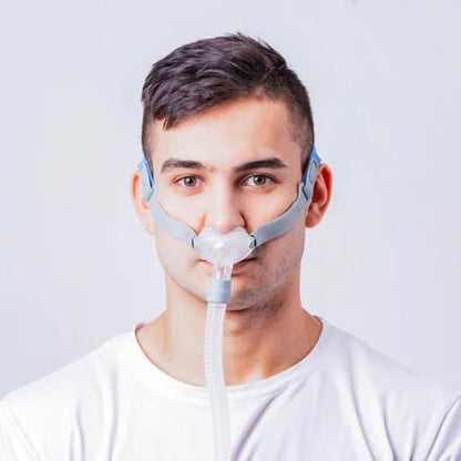 Lightweight CPAP nasal pillow mask designed for comfortable nighttime breathing
