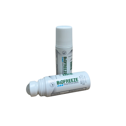 Two Biofreeze professional pain relieving cream tubes on a white background