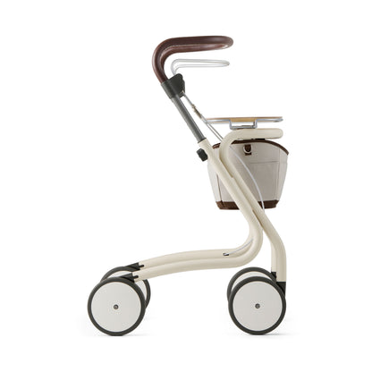 Side view of cream rollator 