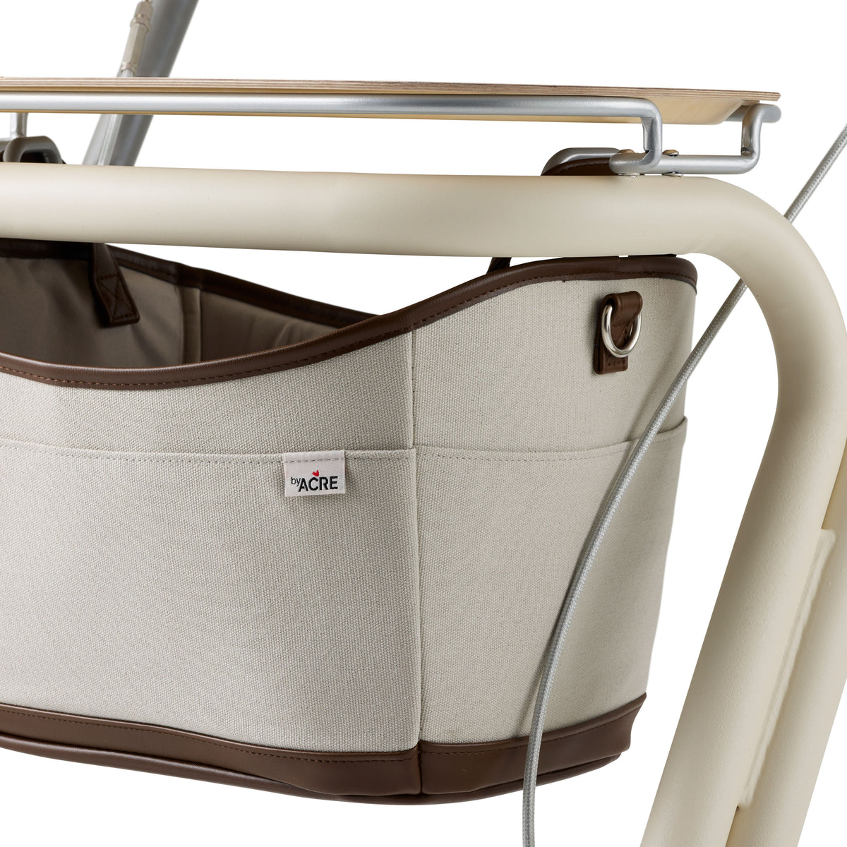 Rollator storage back on white background