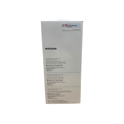 Back view of adjustable toilet safety rail retail packaging with product information and specifications.