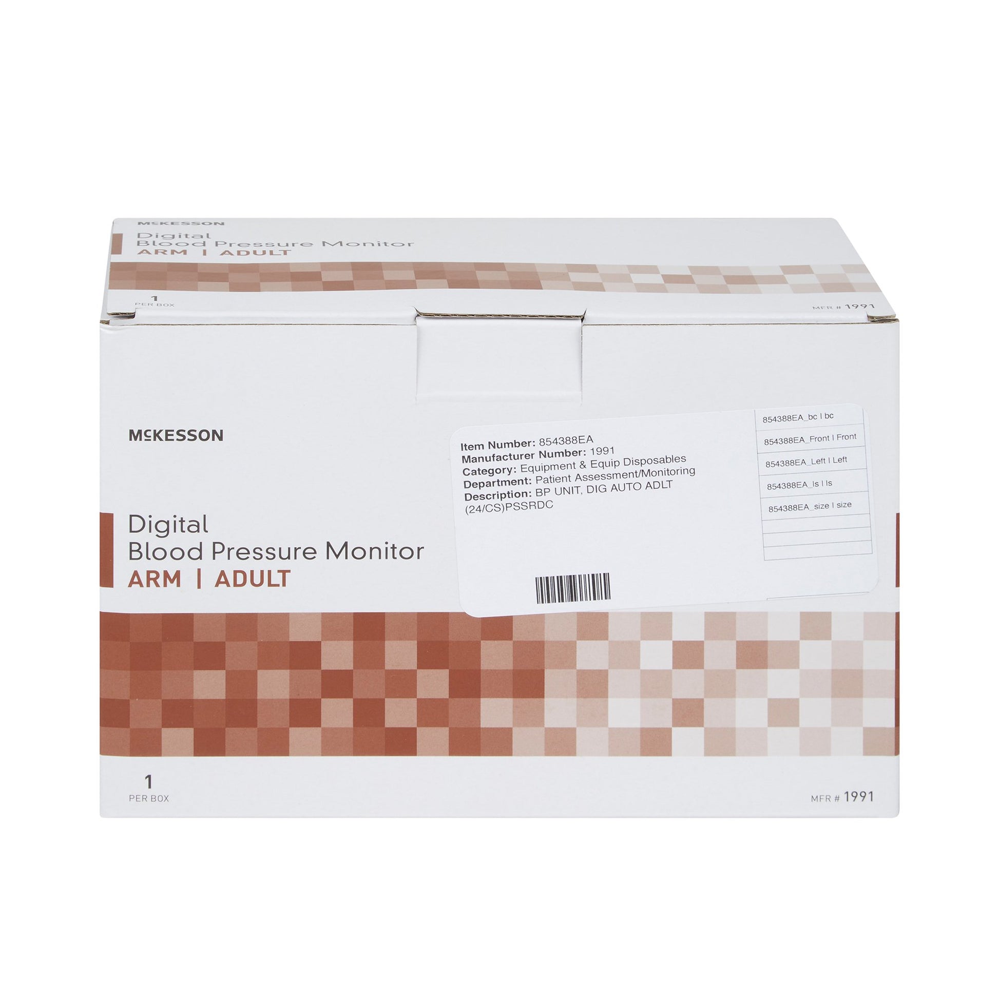 Home blood pressure monitoring device with automatic digital display