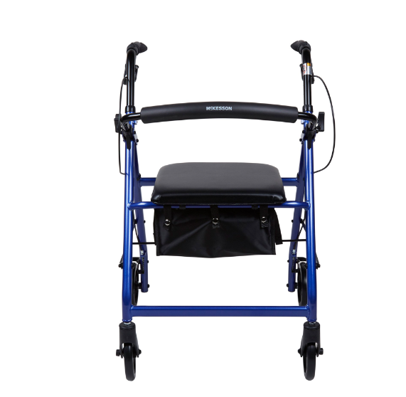 4 Wheel Rollator McKesson Blue Rollator 