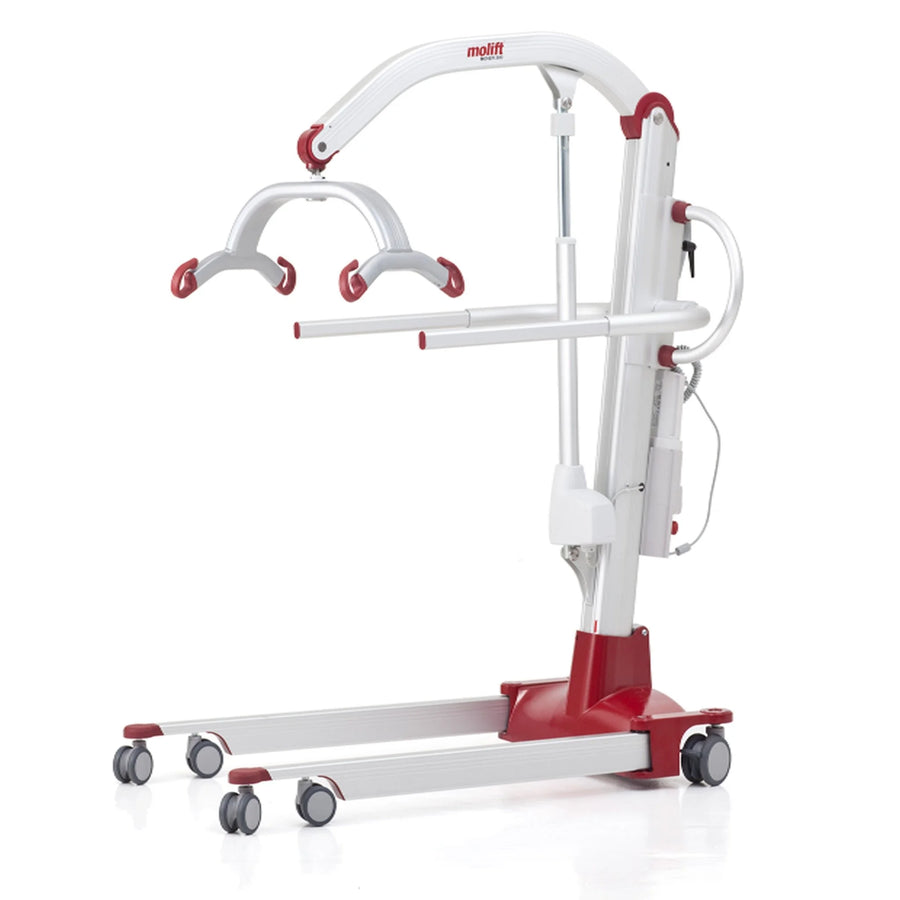 Molift mobile patient lift with support arms and wheeled base