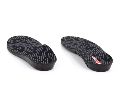 Black powerstep insoles on white background