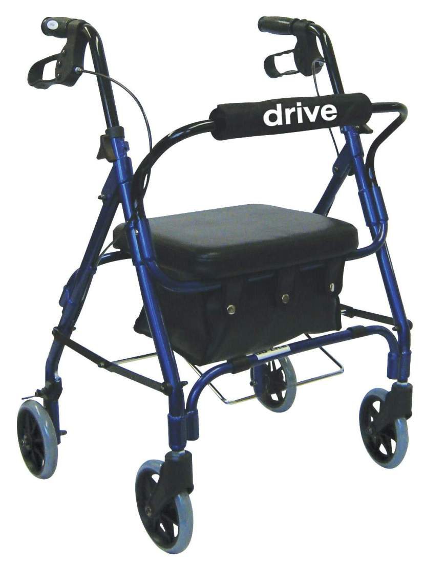 drive™ Aluminum Junior Rollator, Blue, 28–33 Inch Handles